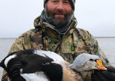 Jeff Wasley with King Eider